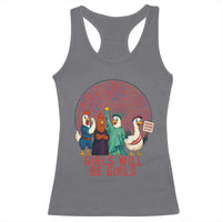 Girls Will Be Girls Racerback Tank Top Funny Patriotic Feathered Feminists Ducks - Wonder Print Shop