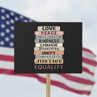 Human Rights Bookish Protest Sign Kindness Peace Equality Flower For Women - Wonder Print Shop