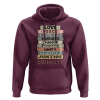 Human Rights Bookish Hoodie Kindness Peace Equality Flower For Women - Wonder Print Shop