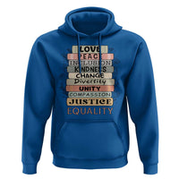 Human Rights Bookish Hoodie Kindness Peace Equality Flower For Women - Wonder Print Shop
