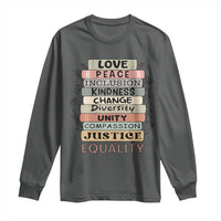 Human Rights Bookish Long Sleeve Shirt Kindness Peace Equality Flower For Women - Wonder Print Shop