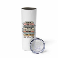Human Rights Bookish Skinny Tumbler Kindness Peace Equality Flower For Women