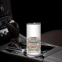 Human Rights Bookish Skinny Tumbler Kindness Peace Equality Flower For Women
