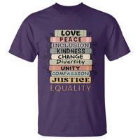 Human Rights Bookish T Shirt Kindness Peace Equality Flower For Women - Wonder Print Shop