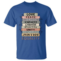 Human Rights Bookish T Shirt Kindness Peace Equality Flower For Women - Wonder Print Shop