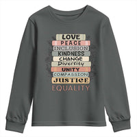 Human Rights Bookish Youth Sweatshirt Kindness Peace Equality Flower For Women - Wonder Print Shop