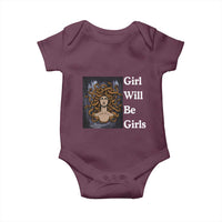 Girl Will Be Girls Baby Onesie Medusa Mythology Feminist Women - Wonder Print Shop