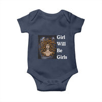 Girl Will Be Girls Baby Onesie Medusa Mythology Feminist Women - Wonder Print Shop