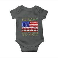 Retired Veteran Baby Onesie American Flag US Army Patriotic USA Pride - Wonder Print Shop