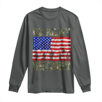 Retired Veteran Long Sleeve Shirt American Flag US Army Patriotic USA Pride - Wonder Print Shop