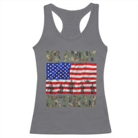 Retired Veteran Racerback Tank Top American Flag US Army Patriotic USA Pride - Wonder Print Shop