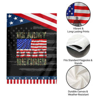 Retired Veteran Garden Flag American Flag US Army Patriotic USA Pride
