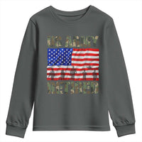 Retired Veteran Youth Sweatshirt American Flag US Army Patriotic USA Pride - Wonder Print Shop