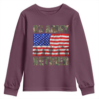 Retired Veteran Youth Sweatshirt American Flag US Army Patriotic USA Pride - Wonder Print Shop