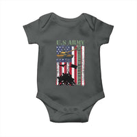 Retired Army Baby Onesie American Flag US Patriotic USA Pride - Wonder Print Shop