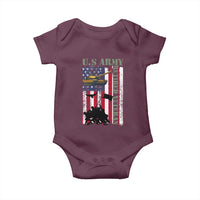 Retired Army Baby Onesie American Flag US Patriotic USA Pride - Wonder Print Shop