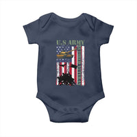 Retired Army Baby Onesie American Flag US Patriotic USA Pride - Wonder Print Shop