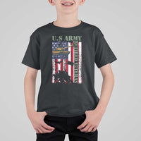 Retired Army T Shirt For Kid American Flag US Patriotic USA Pride - Wonder Print Shop