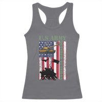 Retired Army Racerback Tank Top American Flag US Patriotic USA Pride - Wonder Print Shop