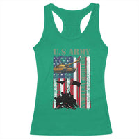 Retired Army Racerback Tank Top American Flag US Patriotic USA Pride - Wonder Print Shop