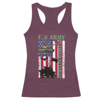 Retired Army Racerback Tank Top American Flag US Patriotic USA Pride - Wonder Print Shop
