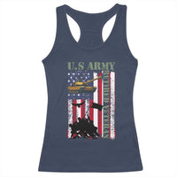 Retired Army Racerback Tank Top American Flag US Patriotic USA Pride - Wonder Print Shop