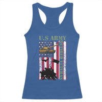 Retired Army Racerback Tank Top American Flag US Patriotic USA Pride - Wonder Print Shop