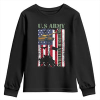 Retired Army Youth Sweatshirt American Flag US Patriotic USA Pride - Wonder Print Shop