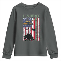 Retired Army Youth Sweatshirt American Flag US Patriotic USA Pride - Wonder Print Shop