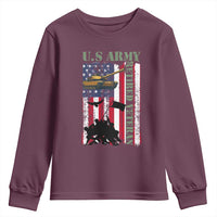 Retired Army Youth Sweatshirt American Flag US Patriotic USA Pride - Wonder Print Shop