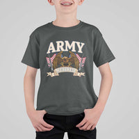 Retirement Army Veteran T Shirt For Kid American Flag USA Patriotic - Wonder Print Shop