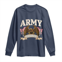 Retirement Army Veteran Long Sleeve Shirt American Flag USA Patriotic - Wonder Print Shop