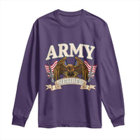 Retirement Army Veteran Long Sleeve Shirt American Flag USA Patriotic - Wonder Print Shop