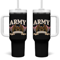 Retirement Army Veteran Tumbler With Handle American Flag USA Patriotic