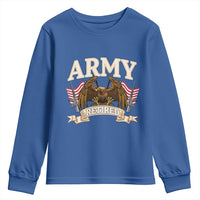 Retirement Army Veteran Youth Sweatshirt American Flag USA Patriotic - Wonder Print Shop