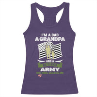 Retired Army Racerback Tank Top Funny I Am A Dad A Grandpa Nothing Scares Me - Wonder Print Shop