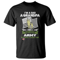 Retired Army T Shirt Funny I Am A Dad A Grandpa Nothing Scares Me - Wonder Print Shop