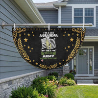 Retired Army Patriotic Fan Flag Funny I Am A Dad A Grandpa Nothing Scares Me