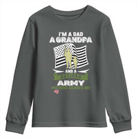 Retired Army Youth Sweatshirt Funny I Am A Dad A Grandpa Nothing Scares Me - Wonder Print Shop