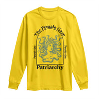 Feminist Long Sleeve Shirt The Female Gaze Petrify The Patriarchy Mythology Medusa - Wonder Print Shop