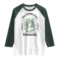 Feminist Raglan Shirt The Female Gaze Petrify The Patriarchy Mythology Medusa - Wonder Print Shop