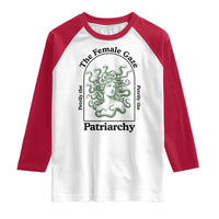 Feminist Raglan Shirt The Female Gaze Petrify The Patriarchy Mythology Medusa - Wonder Print Shop