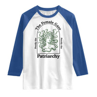 Feminist Raglan Shirt The Female Gaze Petrify The Patriarchy Mythology Medusa - Wonder Print Shop