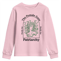 Feminist Youth Sweatshirt The Female Gaze Petrify The Patriarchy Mythology Medusa - Wonder Print Shop