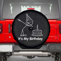 Dabbing Stickman Party Humor Gift Spare Tire Cover It Is My Birthday