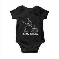 Dabbing Stickman Party Humor Gift Baby Onesie It Is My Birthday