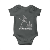 Dabbing Stickman Party Humor Gift Baby Onesie It Is My Birthday