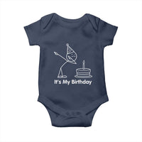 Dabbing Stickman Party Humor Gift Baby Onesie It Is My Birthday