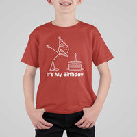Dabbing Stickman Party Humor Gift T Shirt For Kid It Is My Birthday