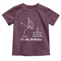Dabbing Stickman Party Humor Gift Toddler T Shirt It Is My Birthday